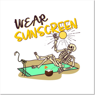 Wear Sunscreen Posters and Art